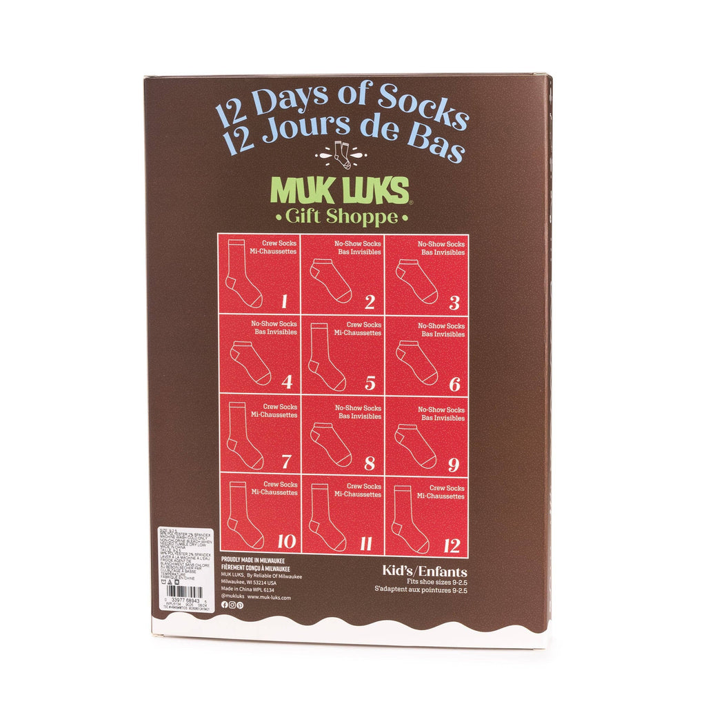 MUK LUKS Kids 12 Days of Christmas Socks