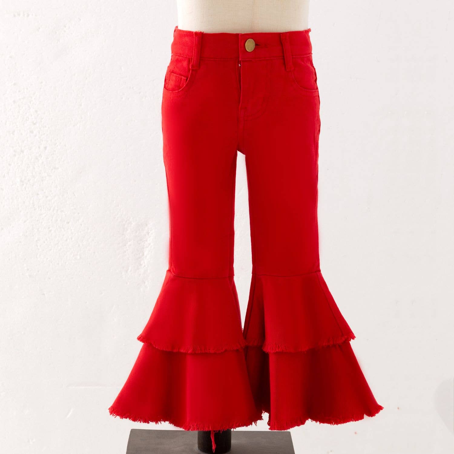 Red Denim Flares