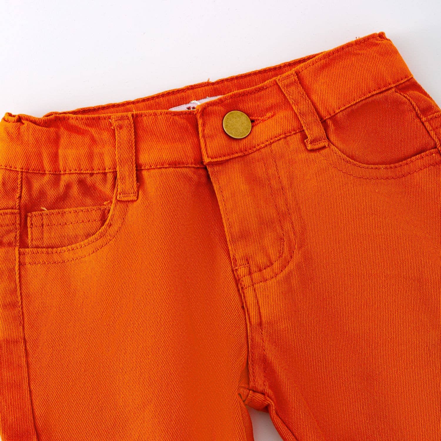 Orange Denim Flares