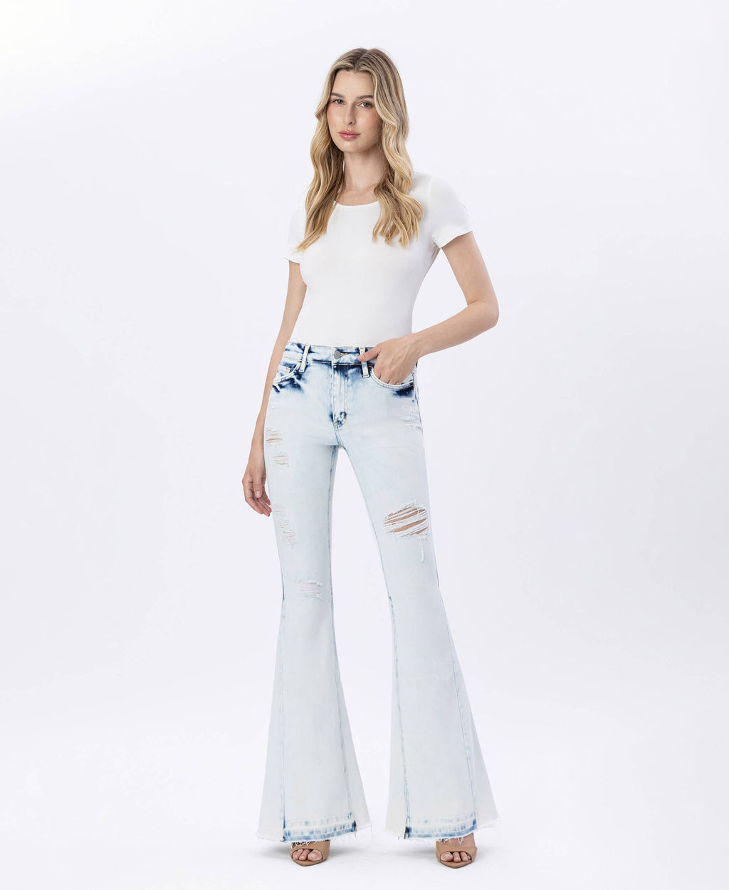 HIGH RISE SUPER FLARE JEANS F4743