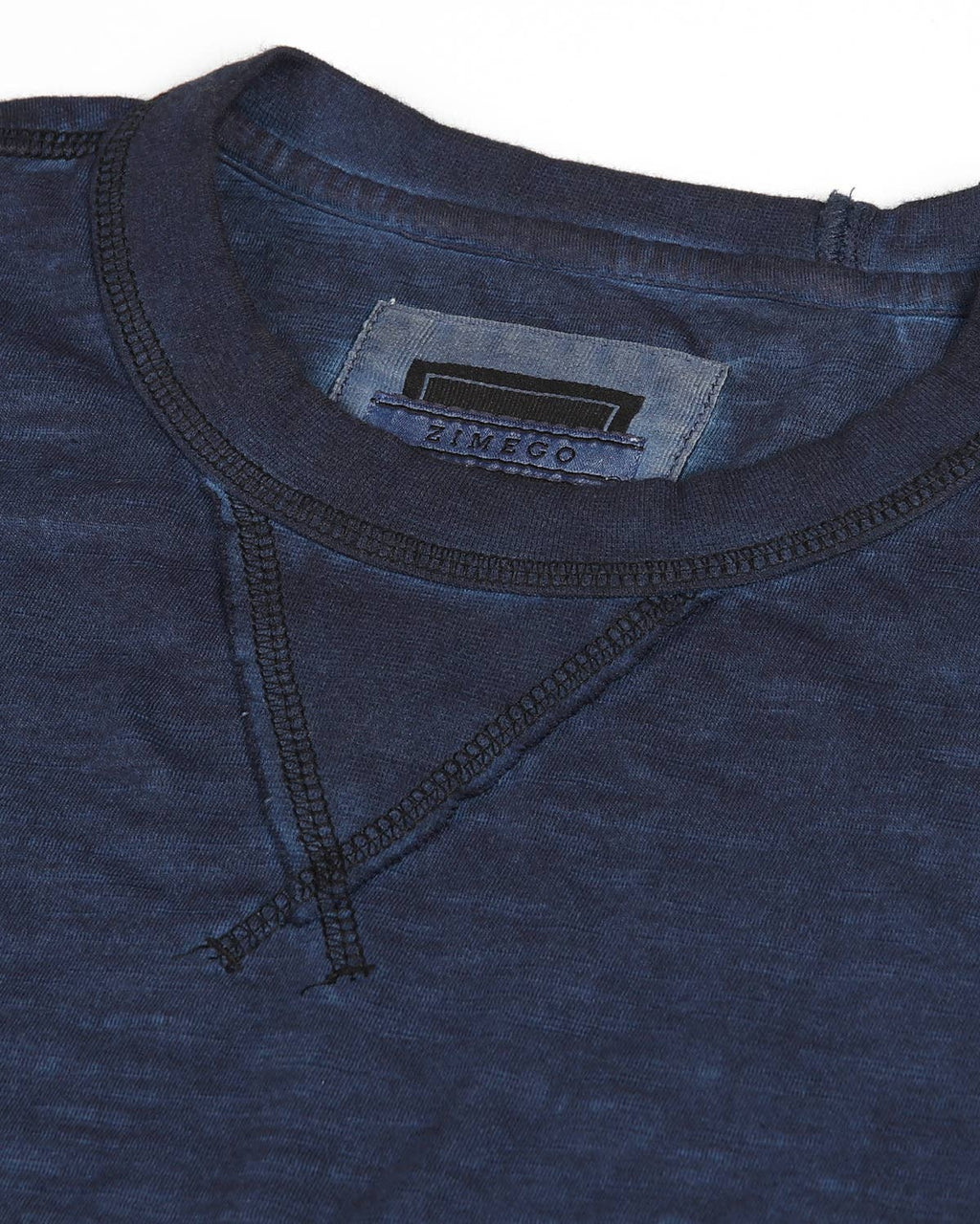 Men's Long Sleeve Crew Neck Vintage Garment Wash T-Shirt