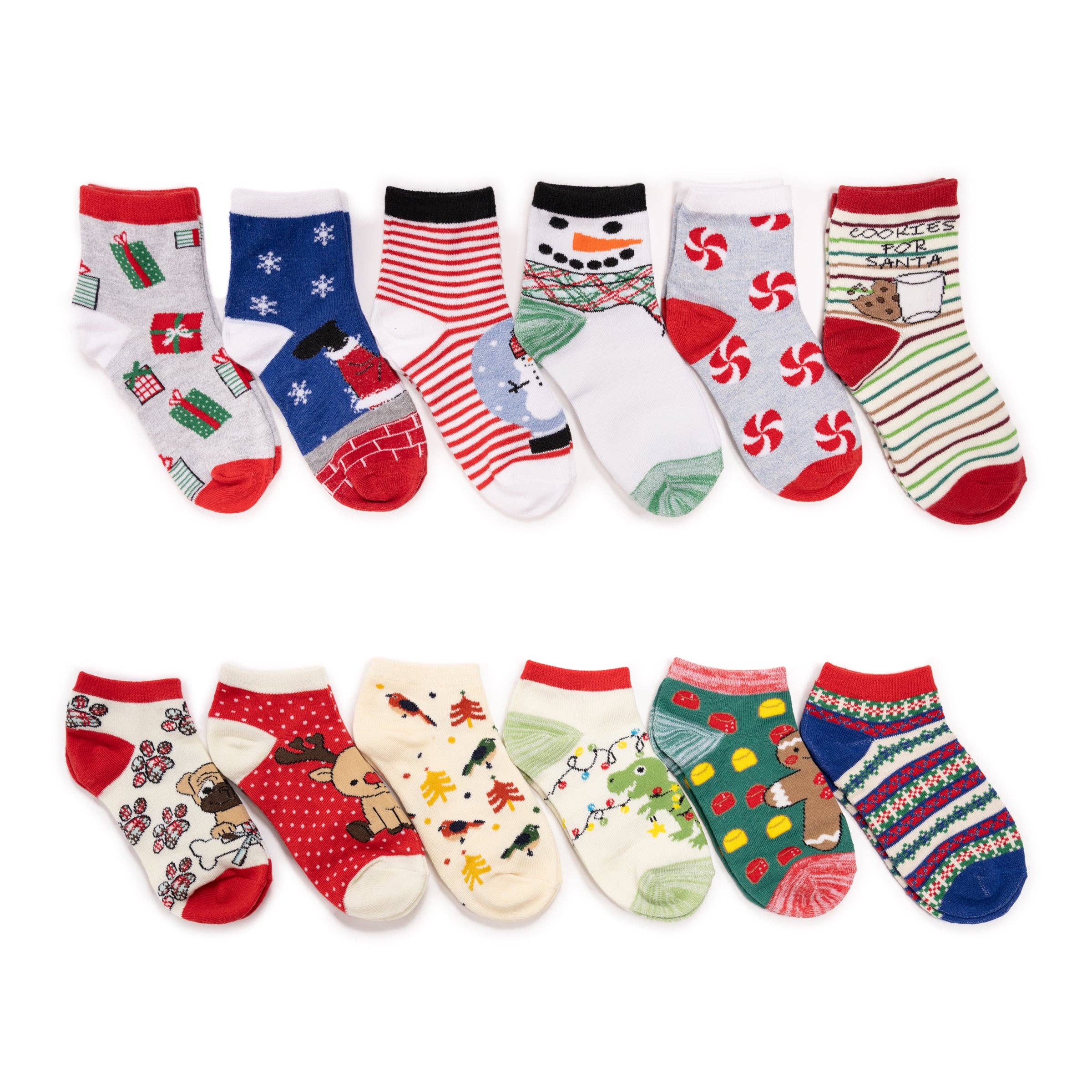 MUK LUKS Kids 12 Days of Christmas Socks