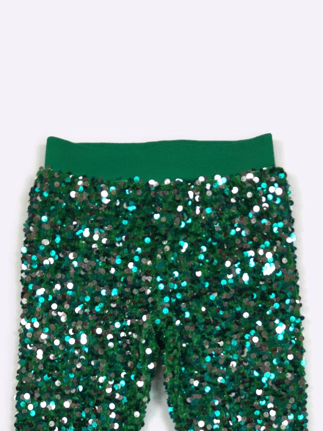 Emerald Sequin Flares