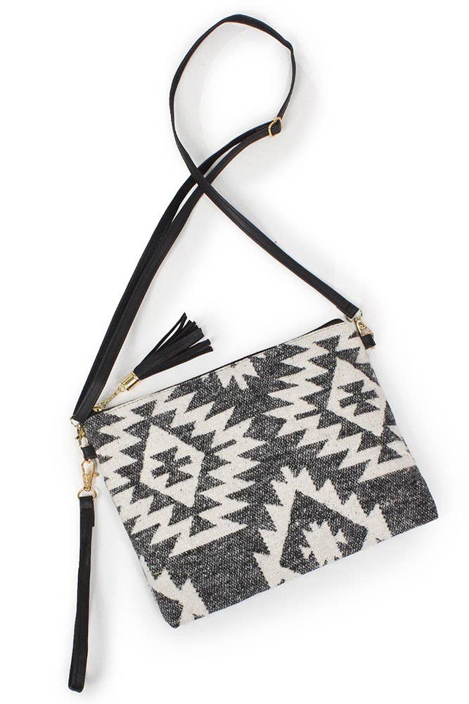 Western Print Crossbody Clutch Bag