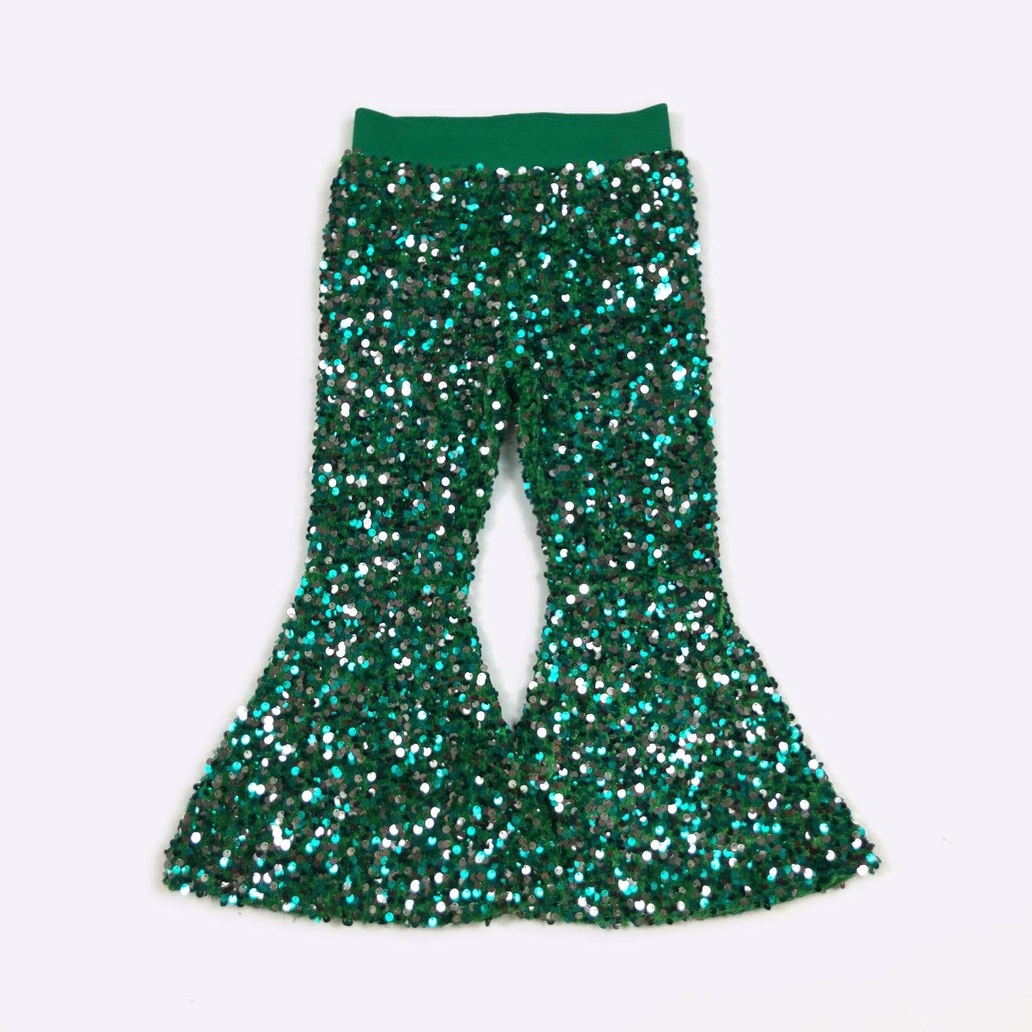 Emerald Sequin Flares