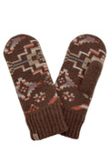Aztec Mitten with Ribbed Cuff