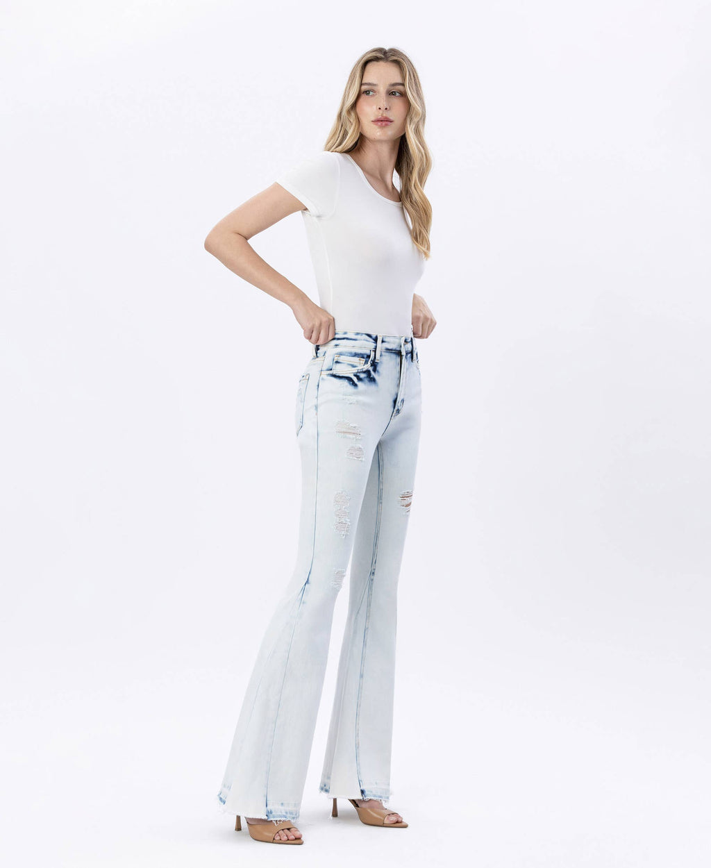 HIGH RISE SUPER FLARE JEANS F4743