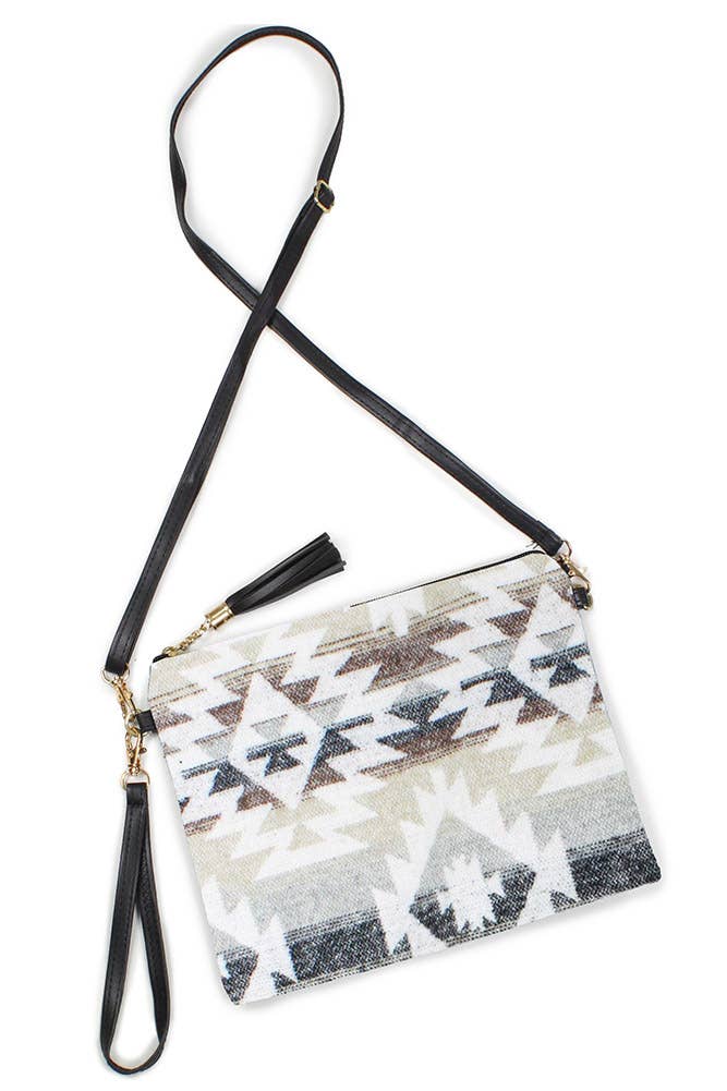 Western Print Crossbody Clutch Bag