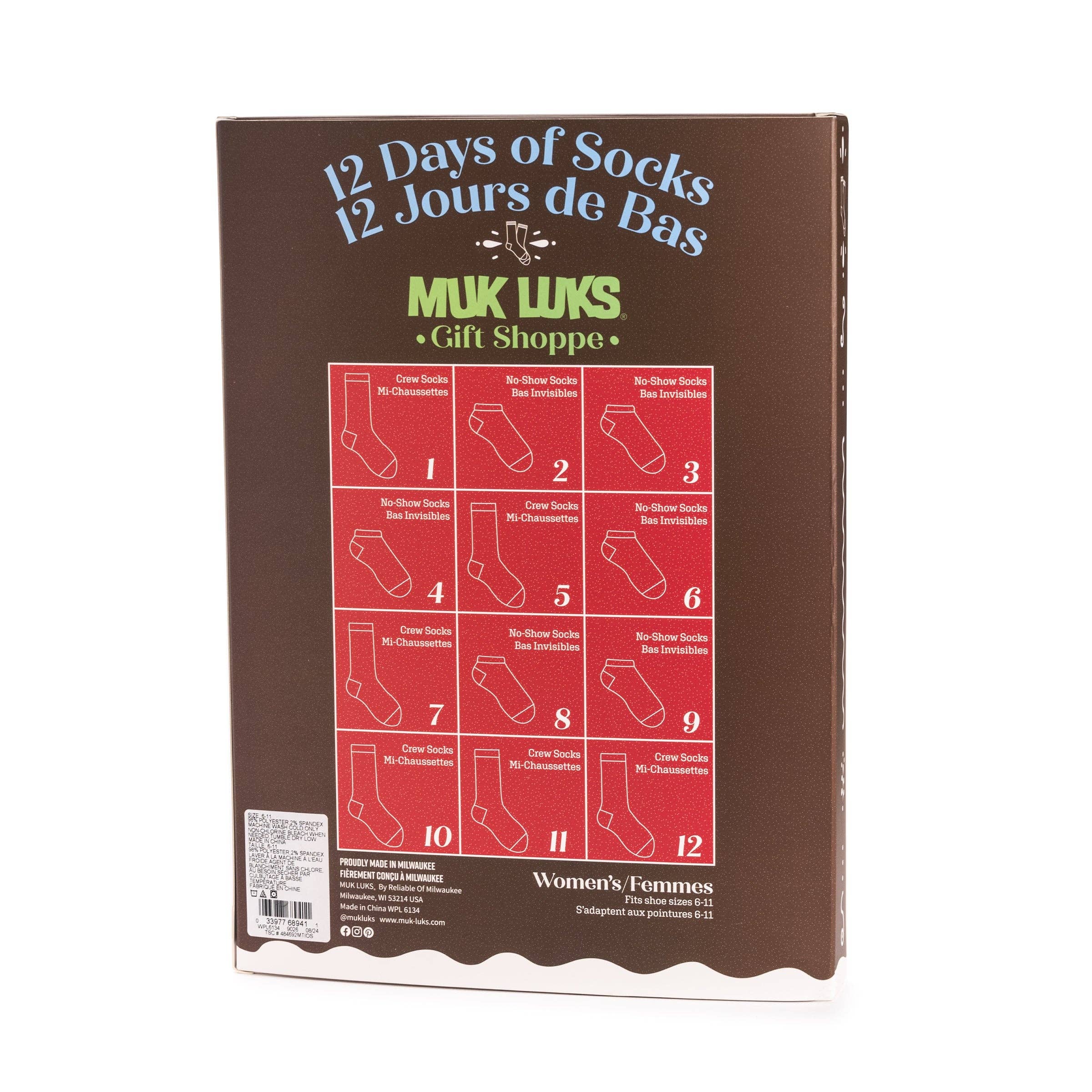 Women's 12 Days of Christmas Socks