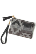 Western Print Pouch Bag with Wristlet