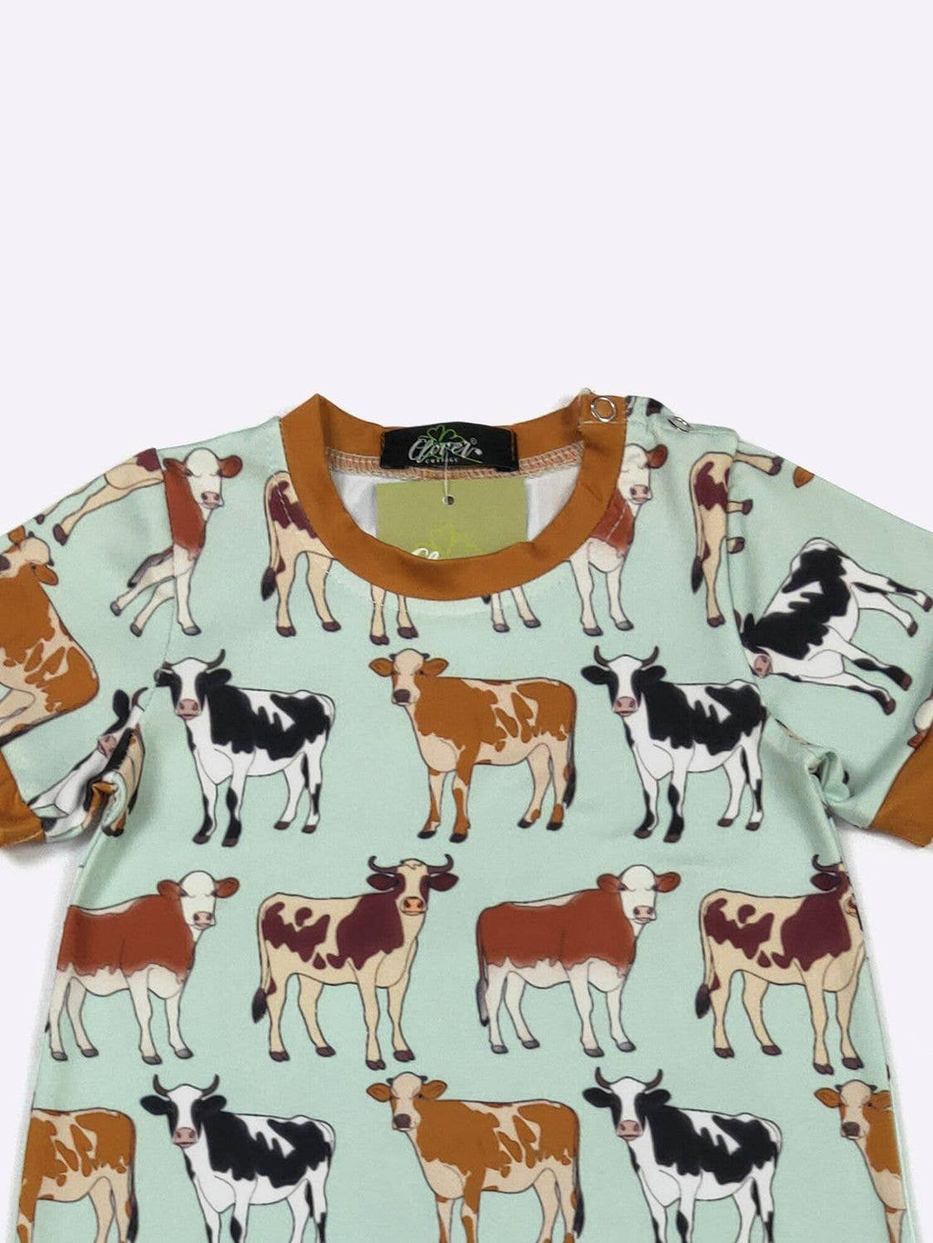 Aqua Cattle Boy Romper