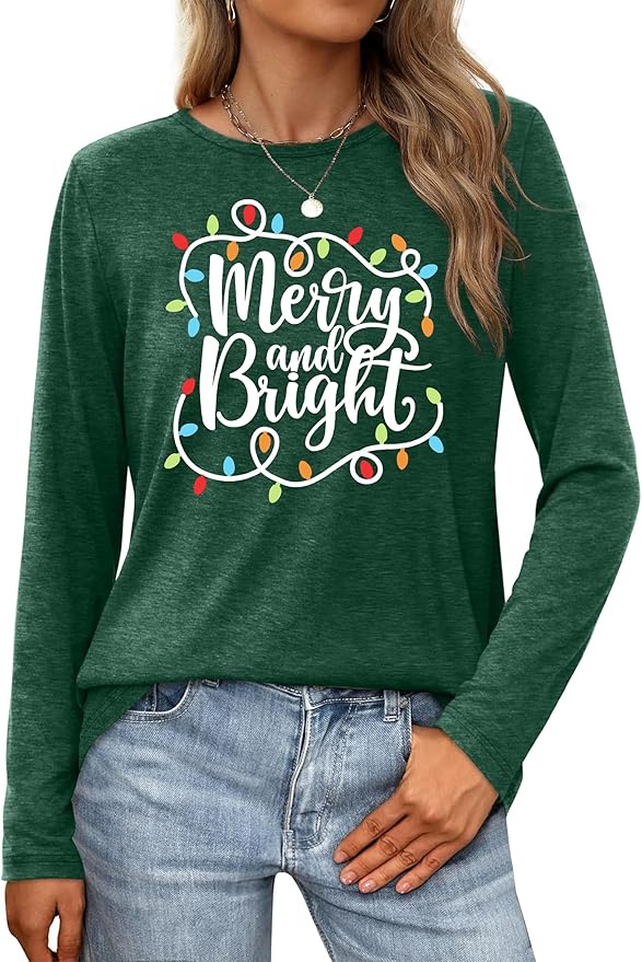 Merry and Bright Long Sleeve Shirt