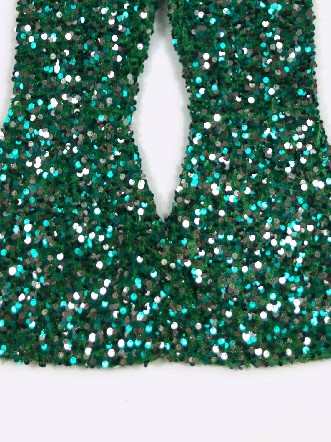 Emerald Sequin Flares