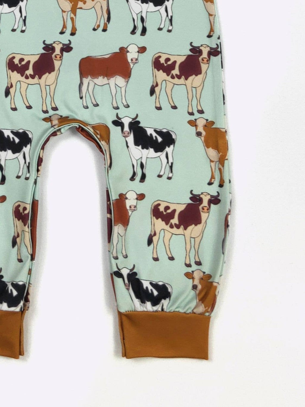 Aqua Cattle Boy Romper