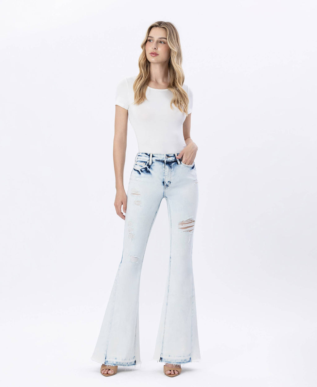 HIGH RISE SUPER FLARE JEANS F4743