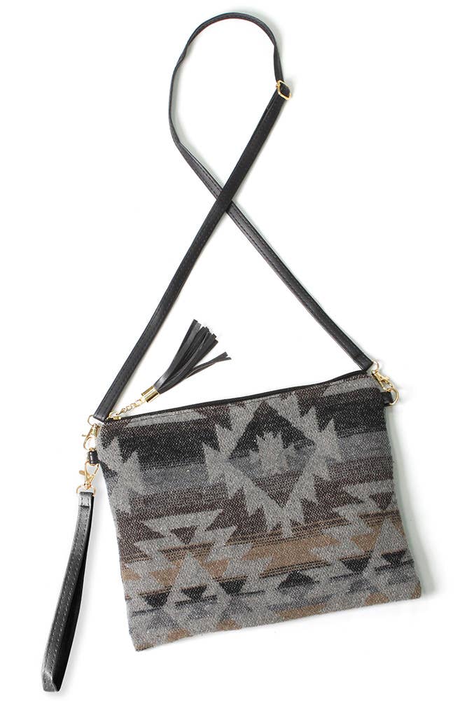 Western Print Crossbody Clutch Bag