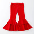 Red Denim Flares