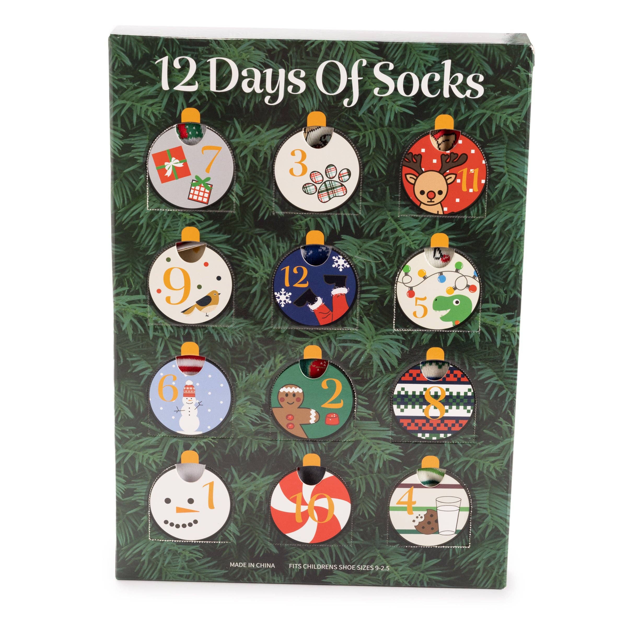 MUK LUKS Kids 12 Days of Christmas Socks