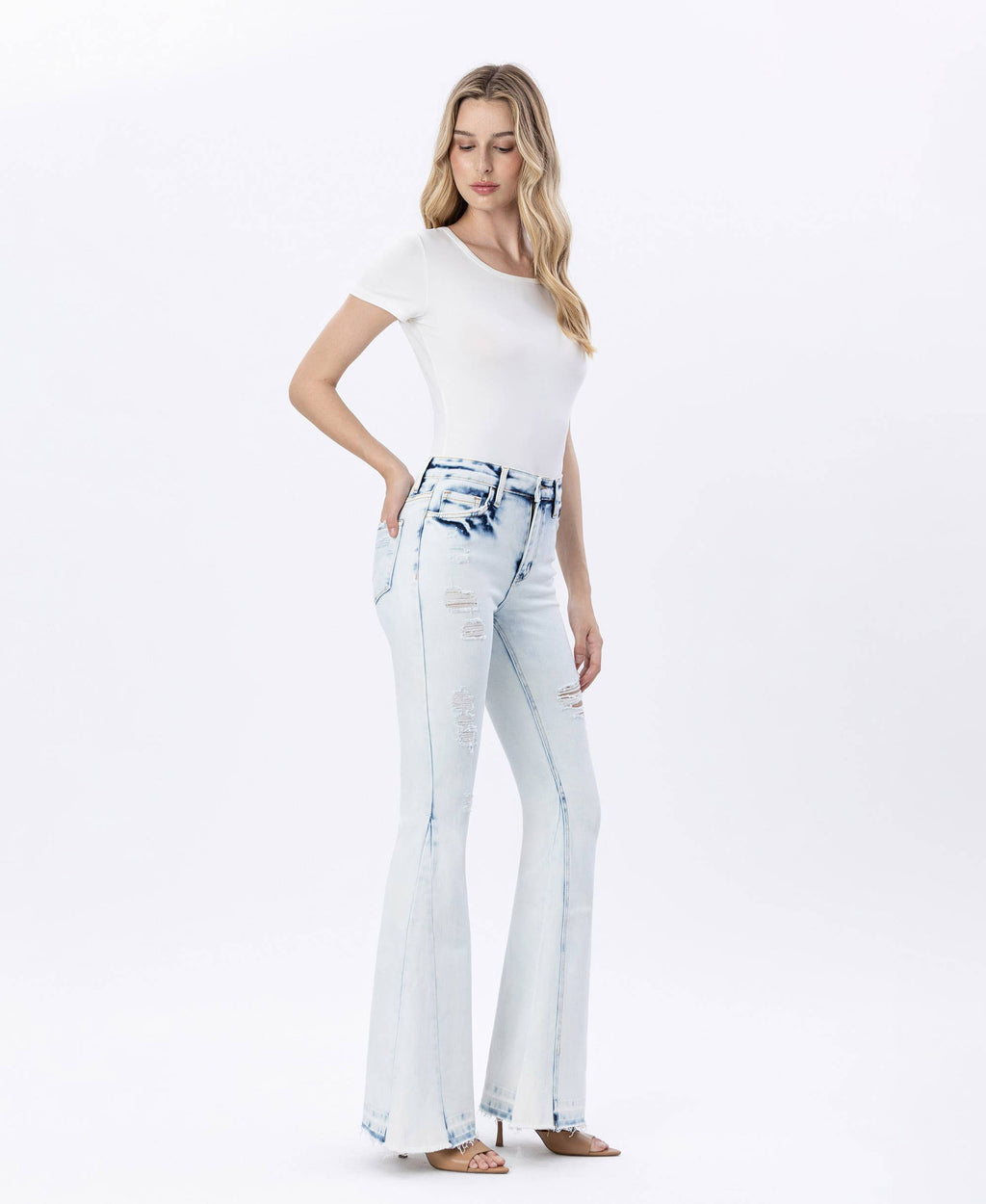 HIGH RISE SUPER FLARE JEANS F4743