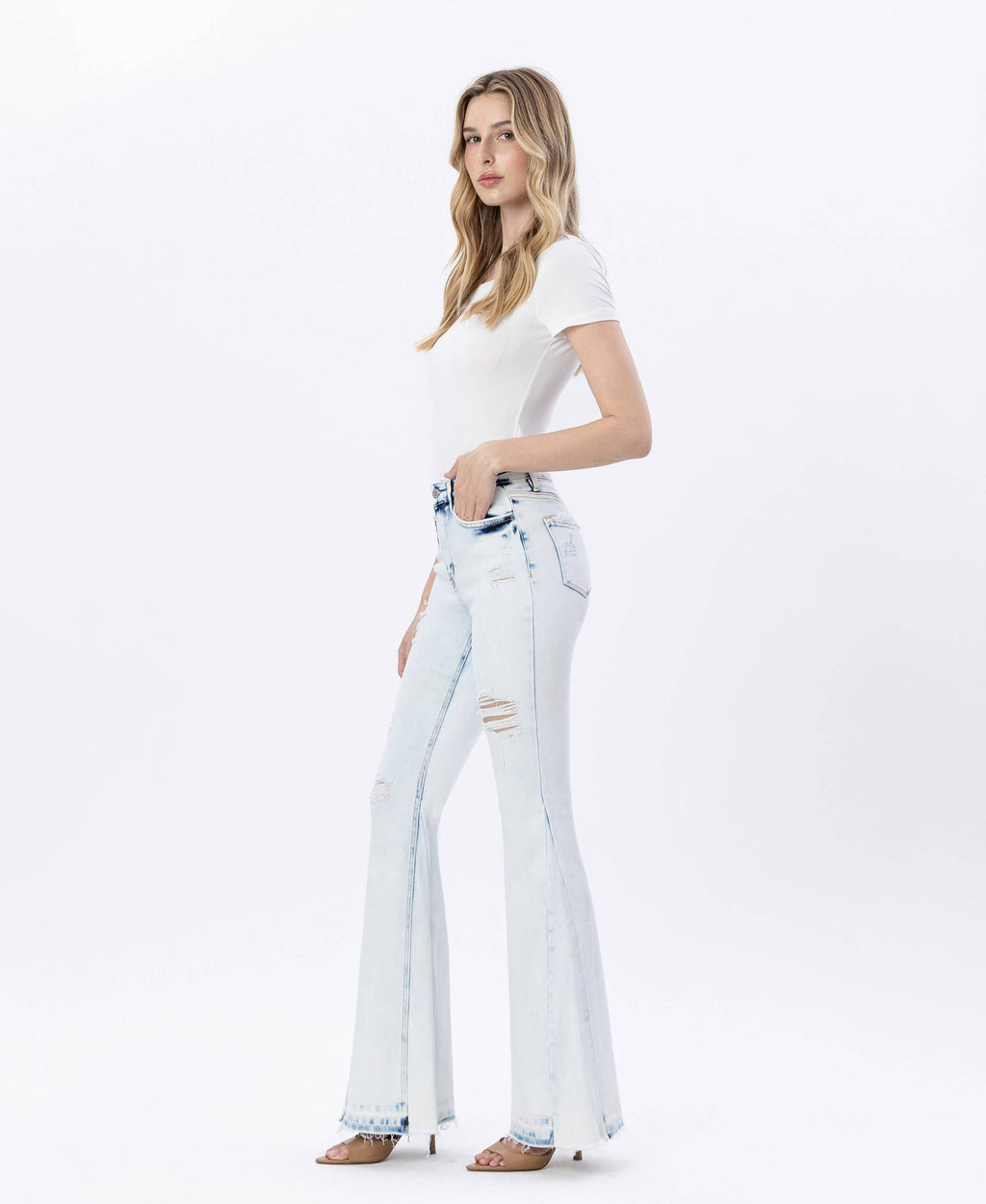 HIGH RISE SUPER FLARE JEANS F4743