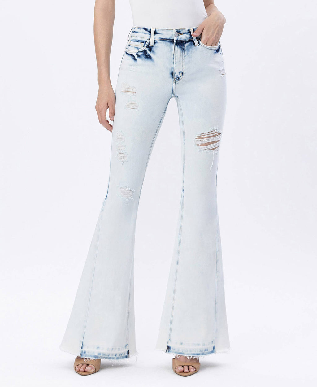 HIGH RISE SUPER FLARE JEANS F4743