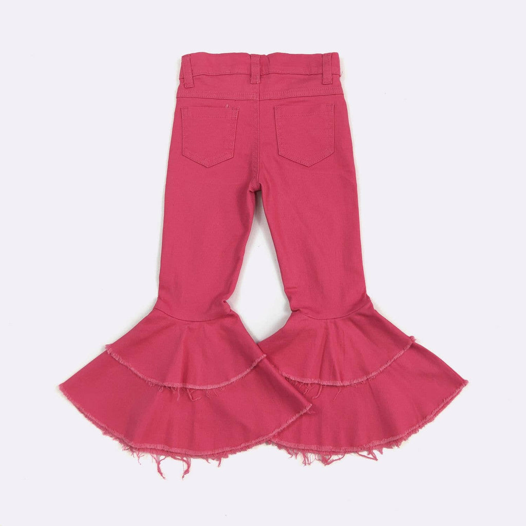 Hot Pink Denim Flares
