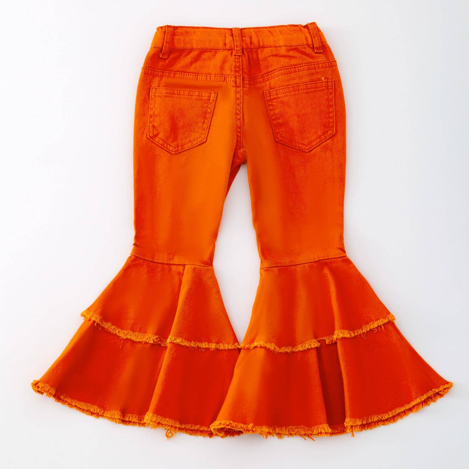 Orange Denim Flares